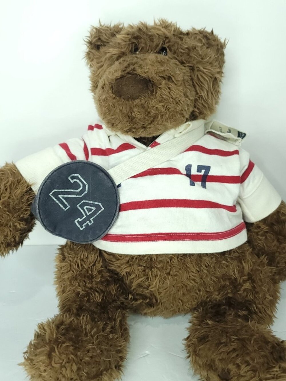 Roscoe the Rugby Bear American Eagle Gund Soft Teddy Bear Plush Stuffed 18"